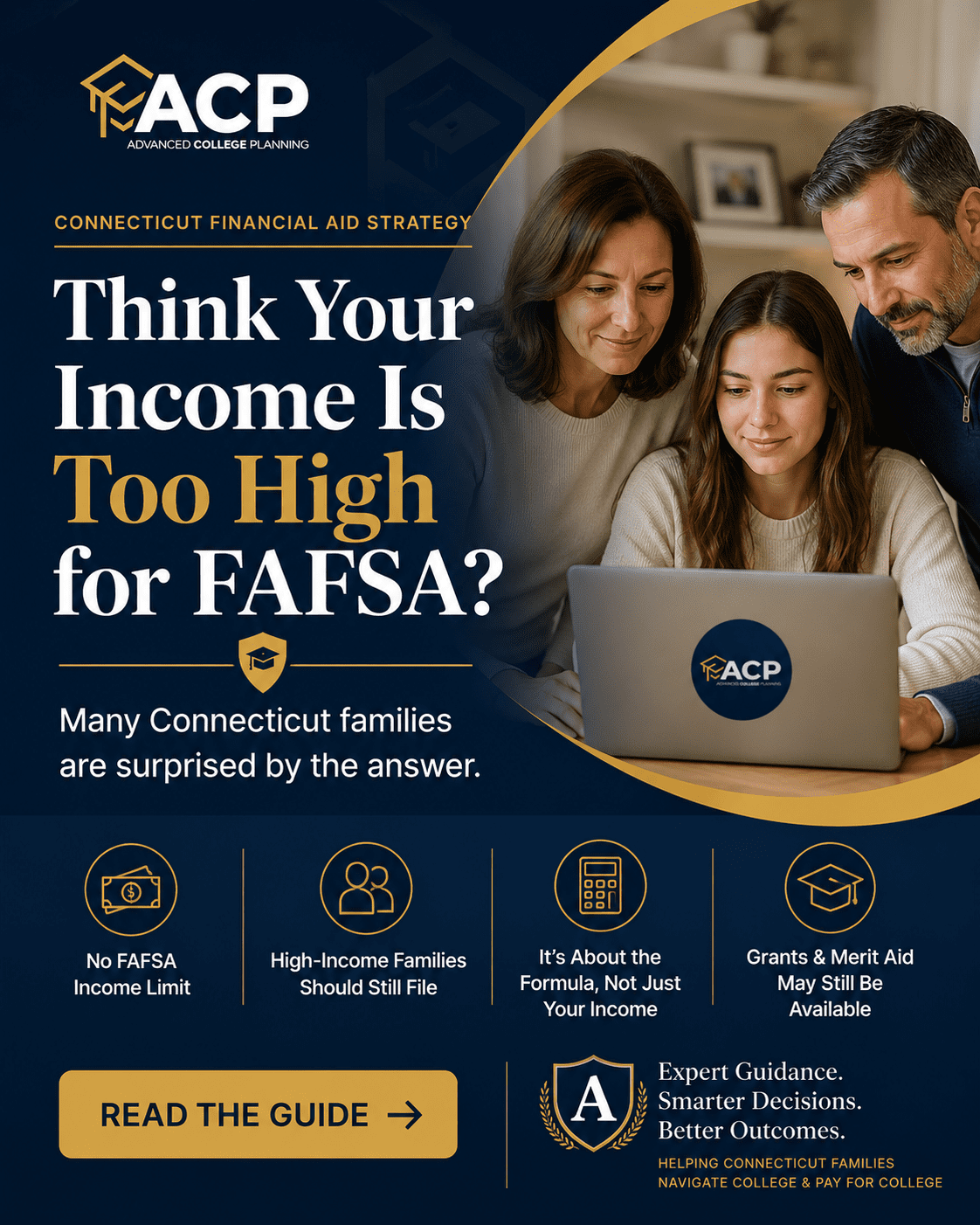 What income is too high for FAFSA financial aid rules for Connecticut families